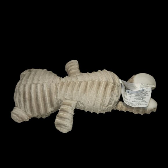 Chickpea Baby Bear Plush 11” Ribbed Tan Beige White Sleeping Stuffed Teddy - Picture 3 of 5